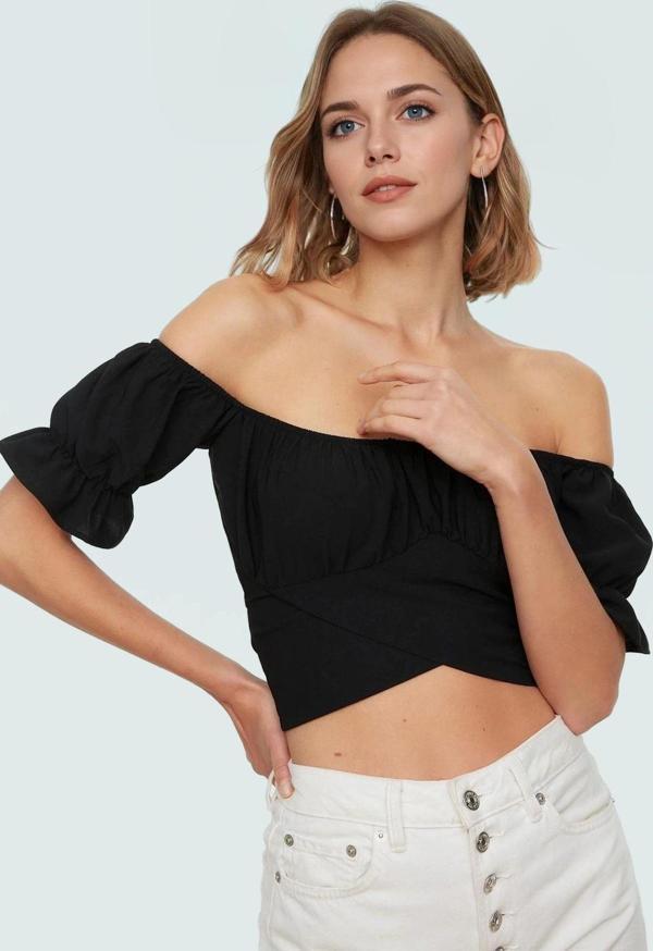 Şık Poplin Bluz Omzu Yazlık Casual Tasarım Kaliteli İşçilik Özel Premium Kalite - Image 1