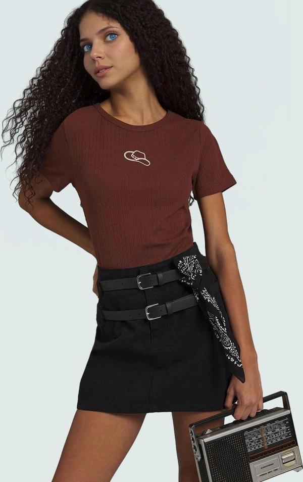 Kadın Bisiklet Yaka Kısa Kollu Örme Bluz 96%Polyester 4%Elastan Uzun Ömürlü Yüksek Kalite - Image 1