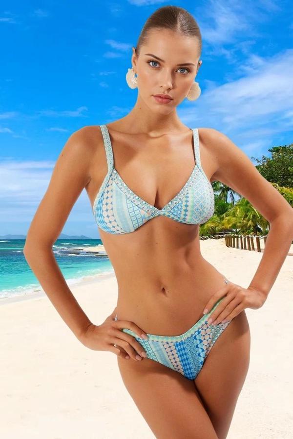 Simli Tasarım Bikini Takımı Yaz Koleksiyonu Plaj Ve Havuz İçin Şık Detaylı Su Sporları - Image 1