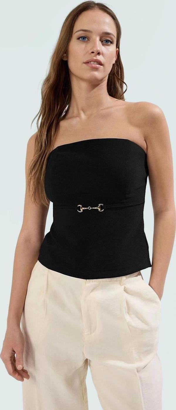 Dokuma Finike Kumaş Straplez Bluz Rahat ve Şık Yazlık Özenle Seçilmiş Kullanım - Image 1