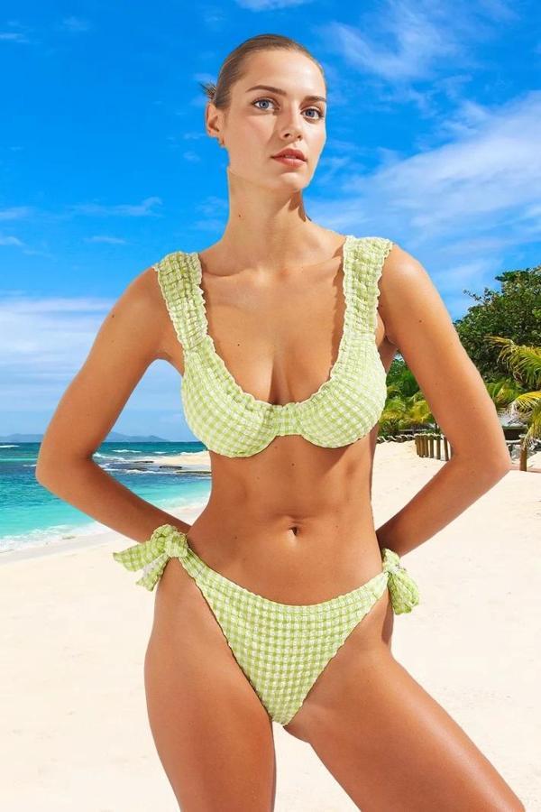 Tasarım Bikini Takımı Premium Kalite Klora Dayanıklı Esnek Kumaş Ergonomik Kesim - Image 1