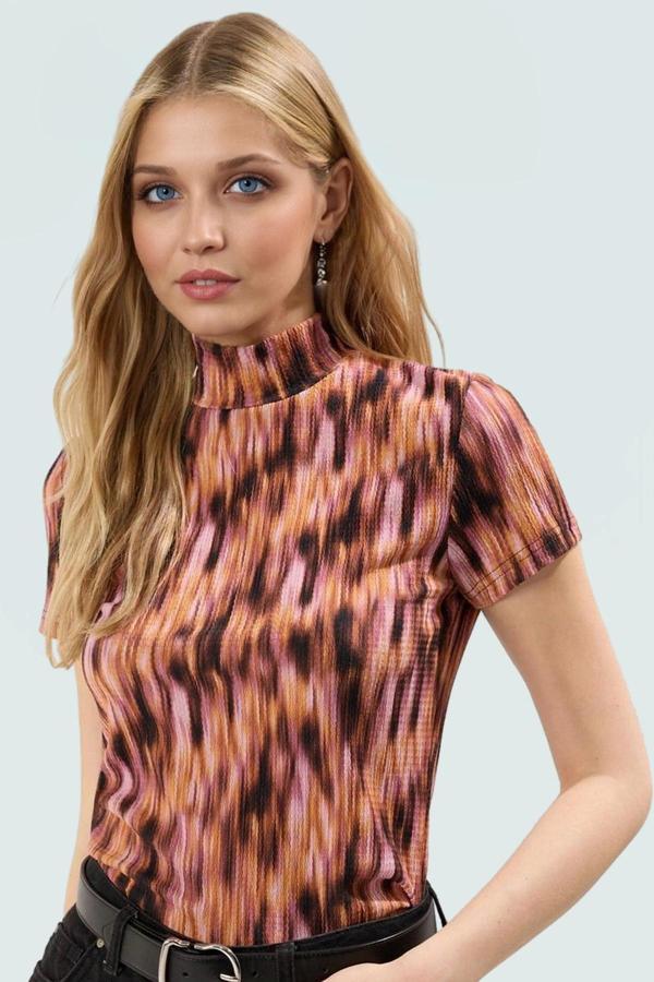Yazlık Çok Polyester Bluz Rahat Şık ve Bürümcük Dokuma Trend Tasarım Mükemmel Uyum - Image 1