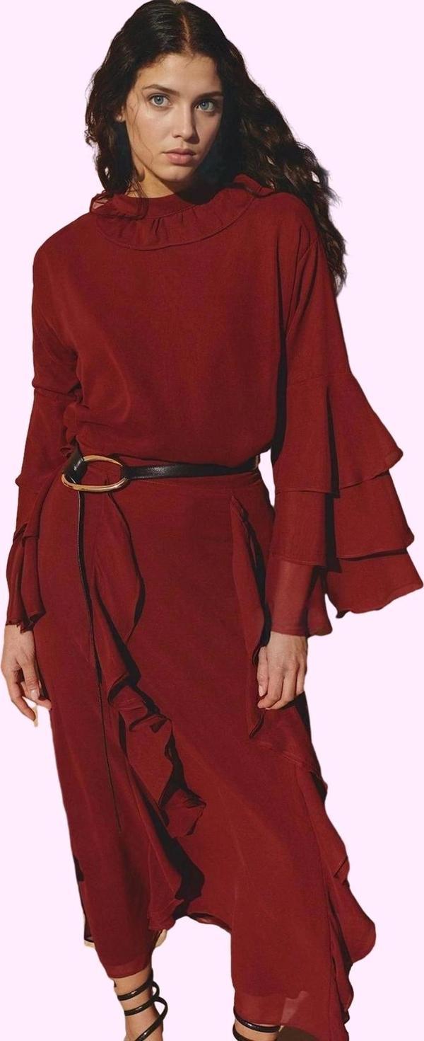 Kadın Maxi Etek Ramadan Koleksiyonu 100% Polyester Şifon Kumaş Günlük Kullanım Özel Günler - Image 1