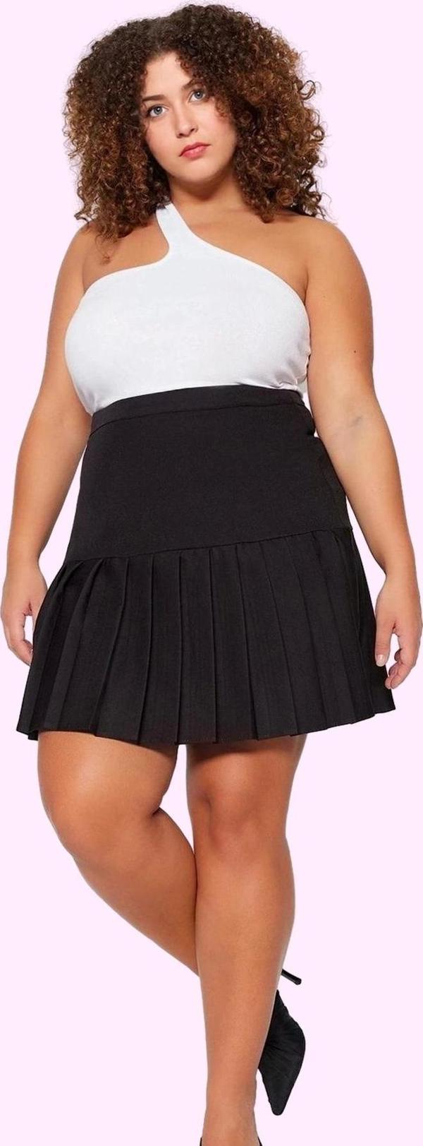 Kadın Düz Dokuma Mini Etek A line Kalıp Kemer Detaylı Casual Günlük Kullanım Modern Tasarım - Image 1