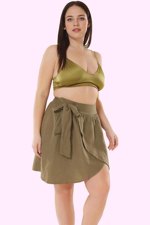 Kadın Mini Etek Rahat Kesim Pamuk Casual Stil Yazlık Günlük Kullanım Yaz Aylarının Vazgeçilmezi - Image 1