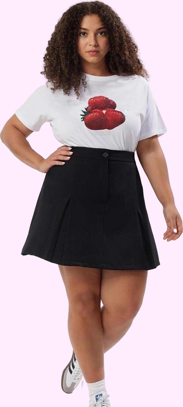 Büyük Beden Kadın Şort Etek A line Finike Dokuma Yazlık Günlük Hafta Sonu Kaliteli Malzeme - Image 1