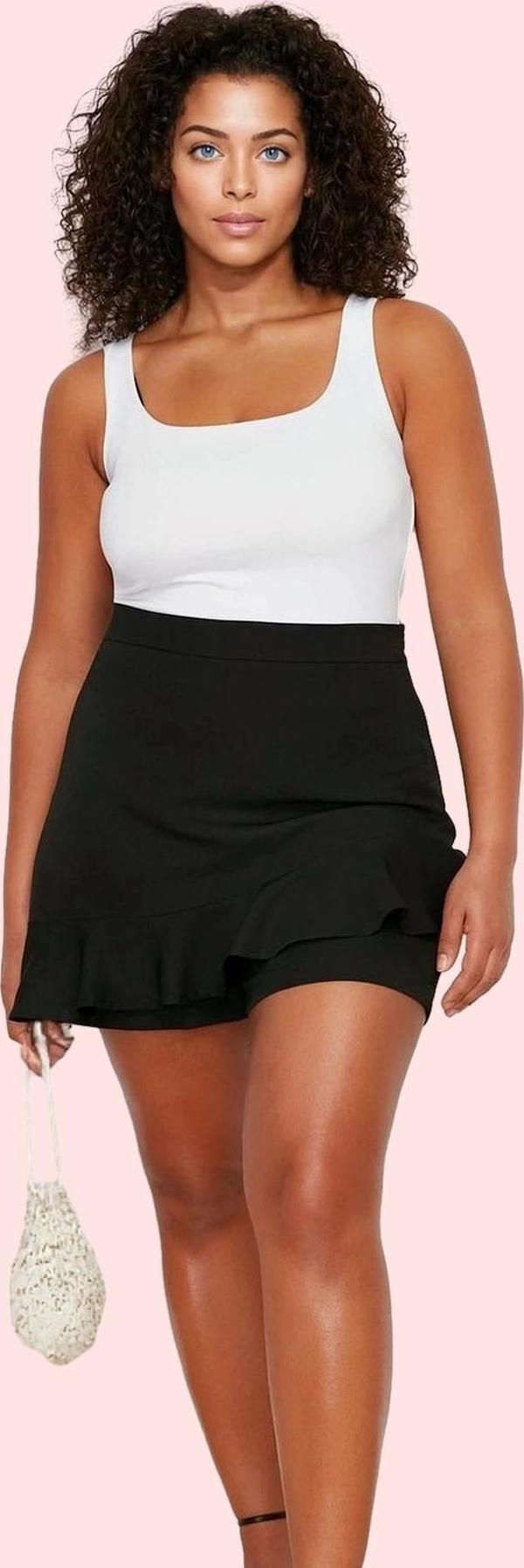 Kadın Şort Etek Dokuma Kumaş Geniş Paça Polyester Karışımlı Ofis ve Günlük Kaliteli Malzeme - Image 1