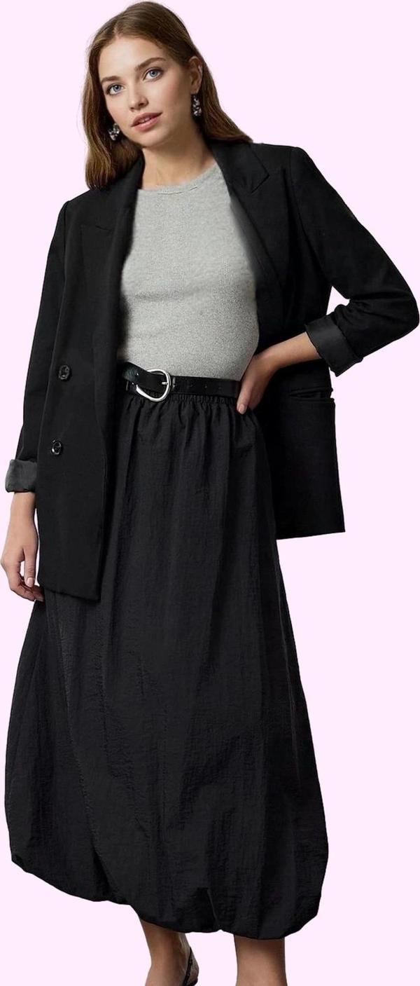 Kadın Polyester Dokuma Maxi Etek Rahat ve Şık Günlük Kullanım Hafta Sonu Dayanıklı Malzeme - Image 1