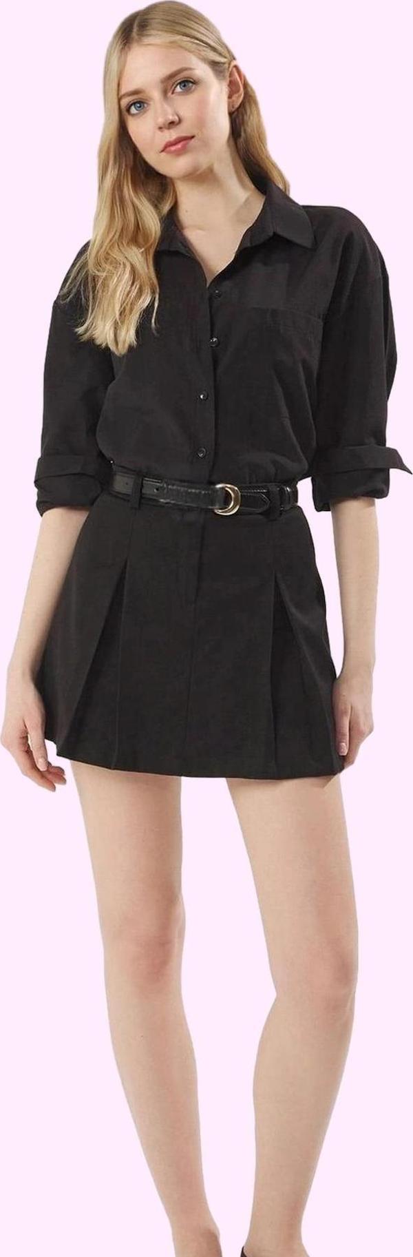 Kadın Dokuma Mini Etek Polyester Viskoz Yazlık İş Günlük Kullanım Yaz Aylarının Vazgeçilmezi - Image 1