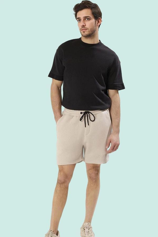 Erkek Spor Şort Pamuk Polyester Kısa Rahat Yaz - Image 1