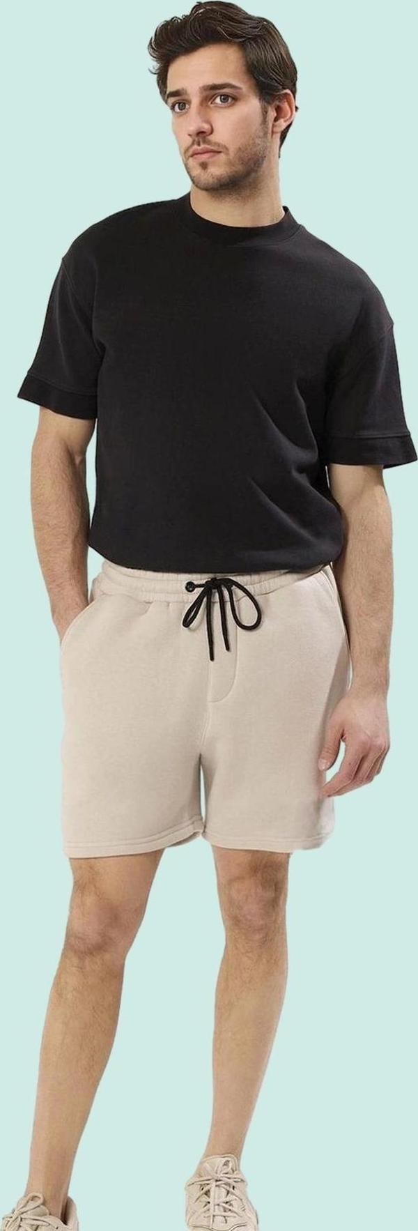 Erkek Spor Şort Pamuk Polyester Kısa Rahat Yaz - Image 1