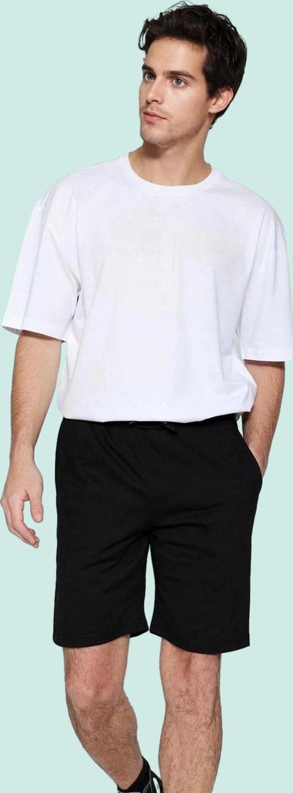 Erkek Basic Şort Lastikli Bel Kısa Boy Rahat Kalıp Günlük Kombinler İçin Dayanıklı Malzeme - Image 1