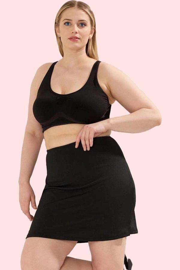 Kadın Geniş Paça Örme Spor Şort Etek Yüksek Bel Regular Aktiviteleri İçin Günlük Kombinler - Image 1