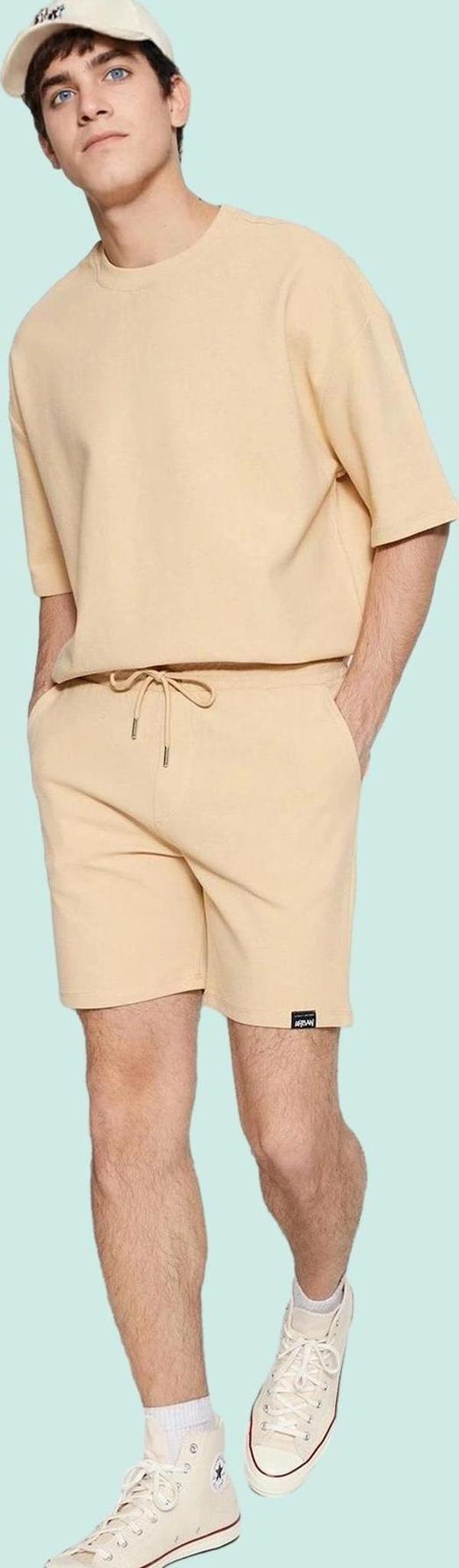 Erkek Pamuklu Şort Normal Bel Boru Paça Rahat Kesim Günlük Kullanım Yaz Aylarının Vazgeçilmezi - Image 1