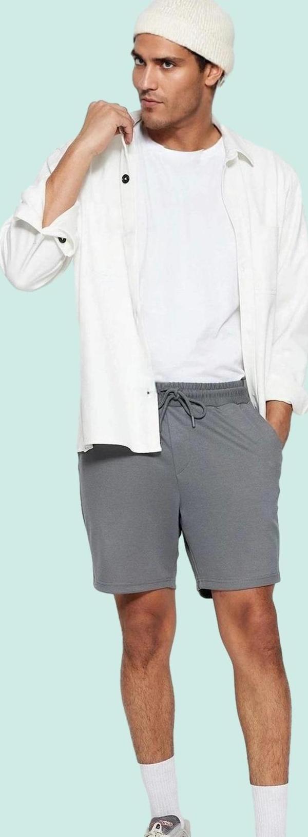 Erkek Casual Şort Slim Fit Renk Örme Kumaş Rahat Kesim Günlük Kullanım Yaz Aylarının Vazgeçilmezi - Image 1