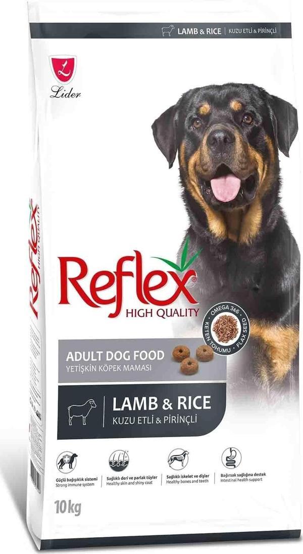 Reflex Kuzu Etli  Pirinçli Yetişkin Köpek Maması 10 kg - Image 1