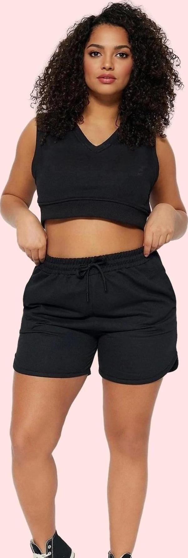 Kadın Yüksek Bel Pamuklu Şort Rahat Kesim Günlük Kombinler Hafta Sonu Yaz Aylarının Vazgeçilmezi - Image 1