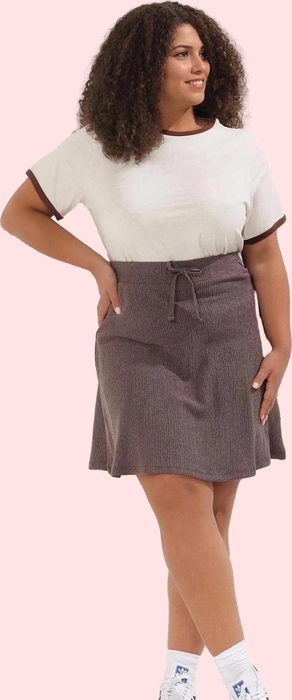 Kadın Örme Şort Etek Yüksek Bel Kısa Boy Günlük Casual Kombin Hafta Sonu Dayanıklı Malzeme - Image 1