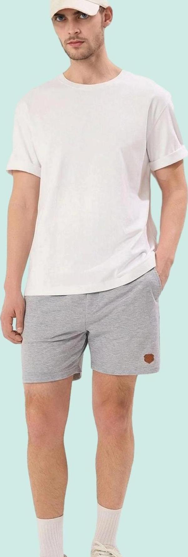 Erkek Kısa Boy Melanj Şort Günlük Kombinler İçin Rahatlık ve Stil Yaz Aylarının Vazgeçilmezi - Image 1