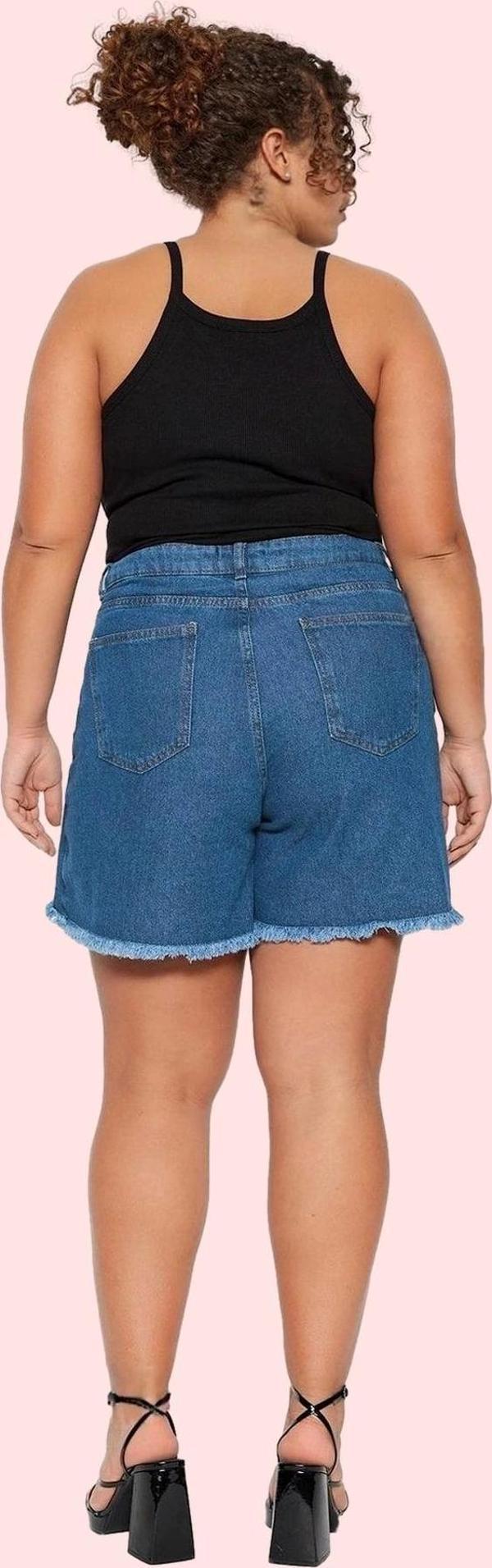 Kadın Denim Yüksek Bel Şort Etek Pamuk Rahat Günlük Stil Hafta Sonu Yaz Aylarının Vazgeçilmezi - Image 1