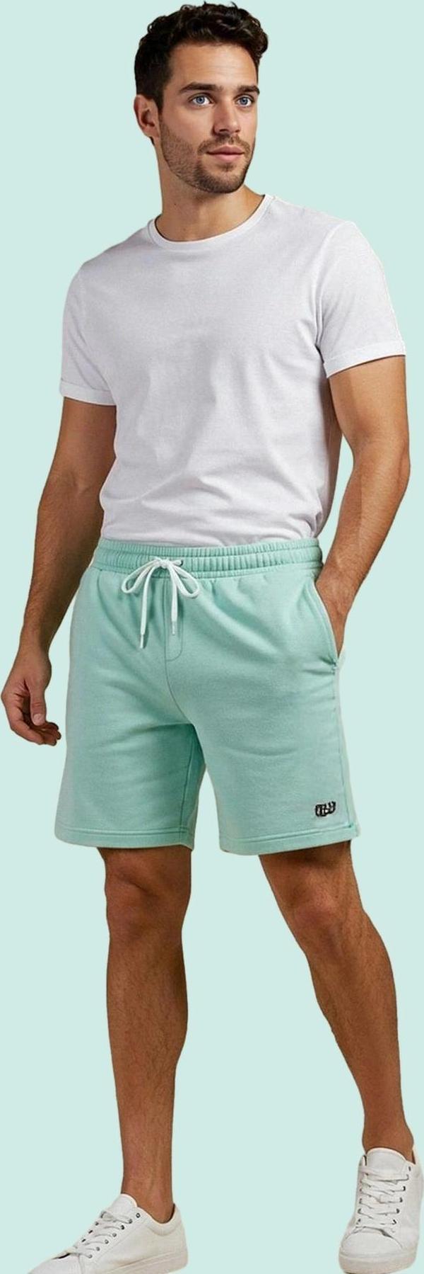 Erkek Rahat Fit Geometrik Desenli Kapri Şort Polyester Yazlık Spor Yaz Aylarının Vazgeçilmezi - Image 1