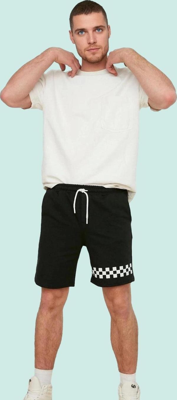 Erkek Yazlık Geometrik Baskılı Şort; Pamuk Polyester Casual Stil Günlük Kombinler Hafta Sonu - Image 1