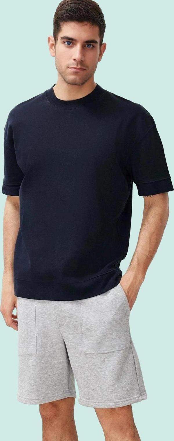 Erkek Şort Yazlık Boru Paça Slogan Baskılı Rahat Günlük Hafta Sonu Yaz Aylarının Vazgeçilmezi - Image 1