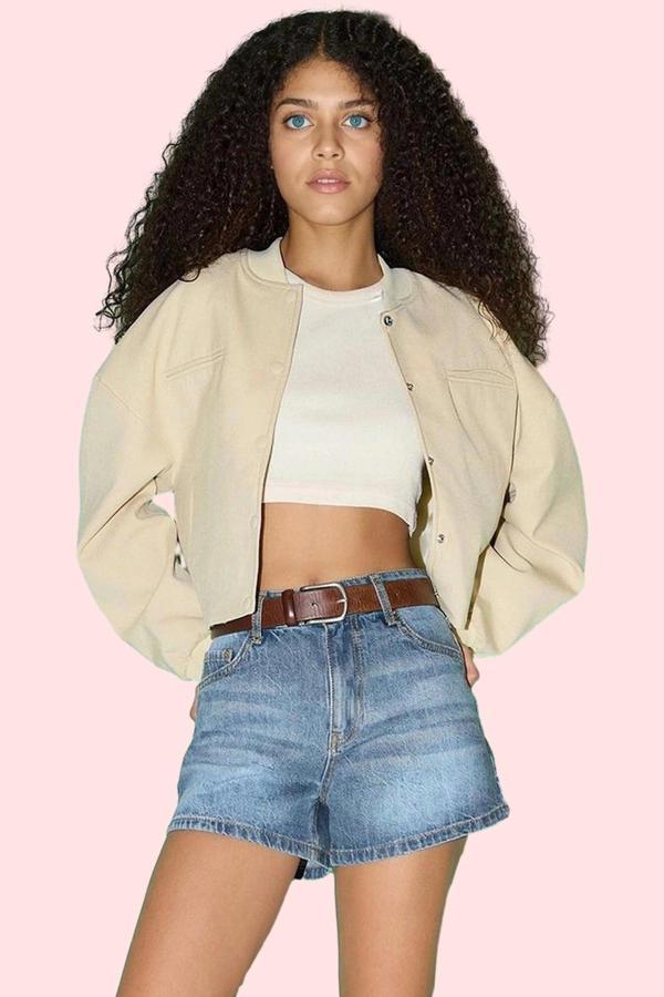 Kadın Şort Pamuk Denim City Short Kalıp Geniş Paça Günlük Kullanım Yaz Aylarının Vazgeçilmezi - Image 1