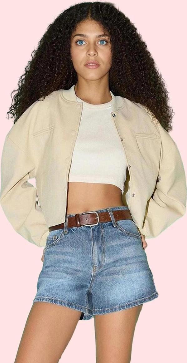 Kadın Şort Pamuk Denim City Short Kalıp Geniş Paça Günlük Kullanım Yaz Aylarının Vazgeçilmezi - Image 1