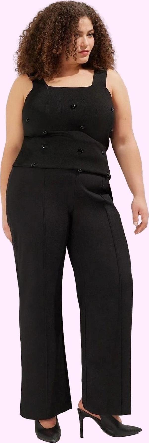 Kadın Geniş Paça Pantolon Yüksek Bel Lastikli Dokuma İş Pantolonu Yaz Aylarının Vazgeçilmezi - Image 1