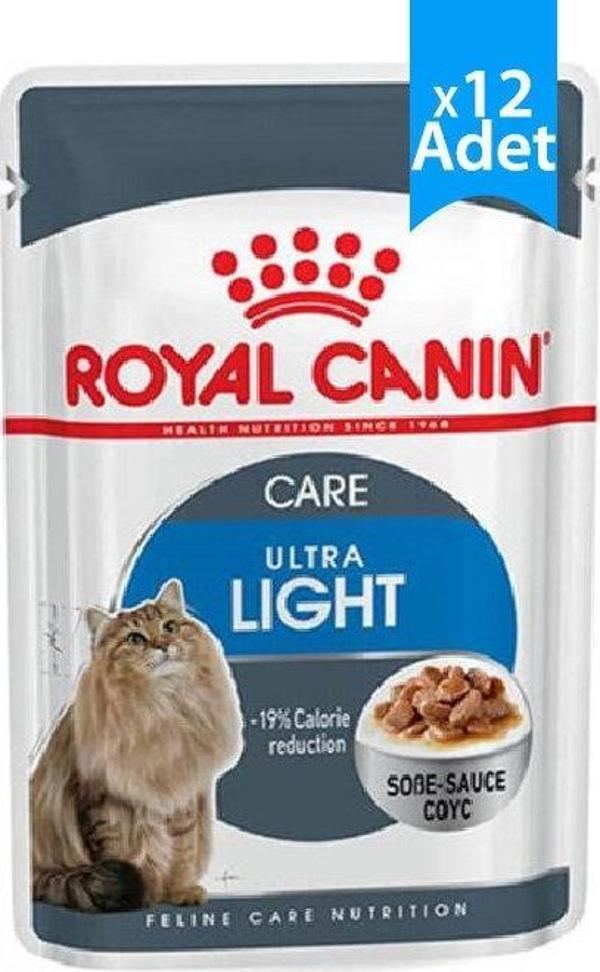 Royal Canin Ultra Light Pouch Yaş Diyet Kedi Maması 85 Gr X 12 Adet - Image 1