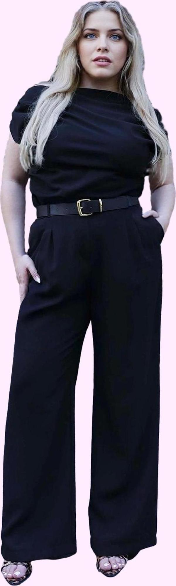 Kadın Düz Desen Geniş Paça Pantolon Yüksek Bel Dokuma Kumaş Günlük Yaz Aylarının Vazgeçilmezi - Image 1