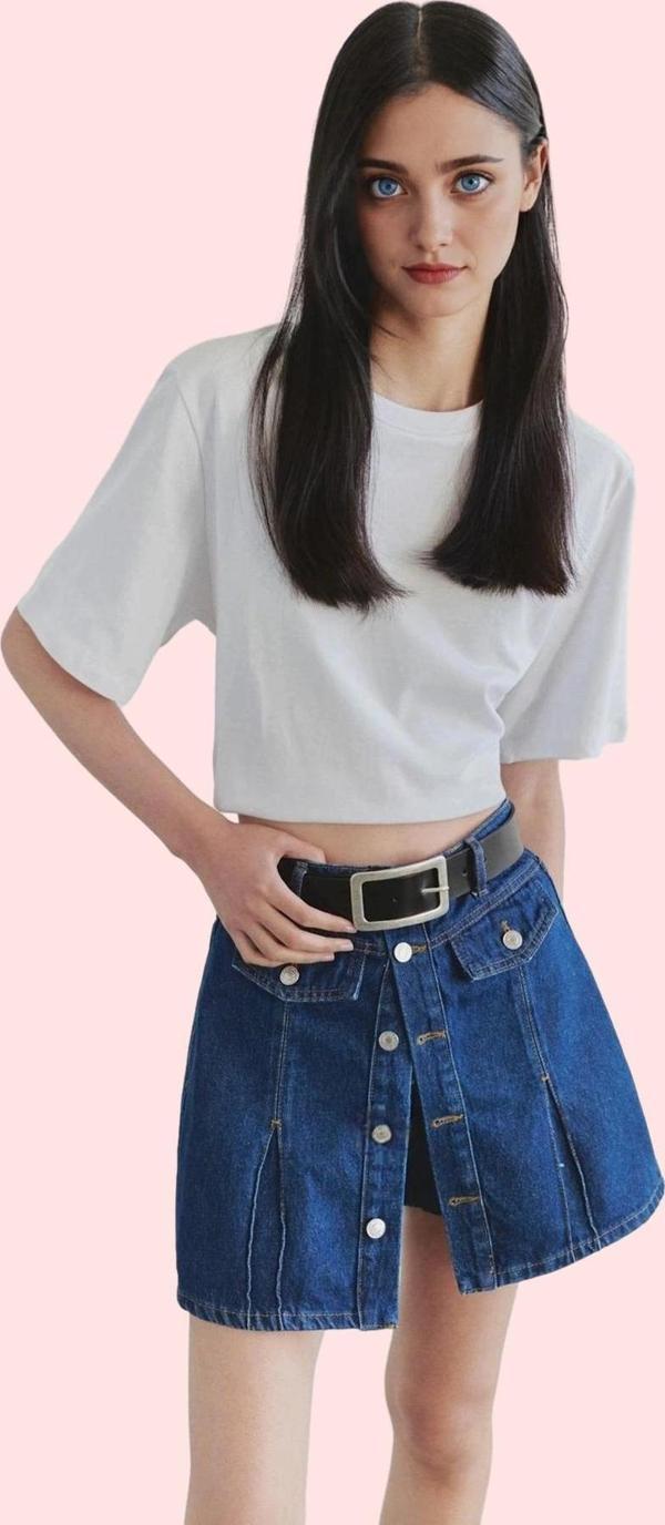 Kadın Pamuk Denim Şort Etek Rahat Kesim Günlük Kullanım Hafta Sonu Yaz Aylarının Vazgeçilmezi - Image 1