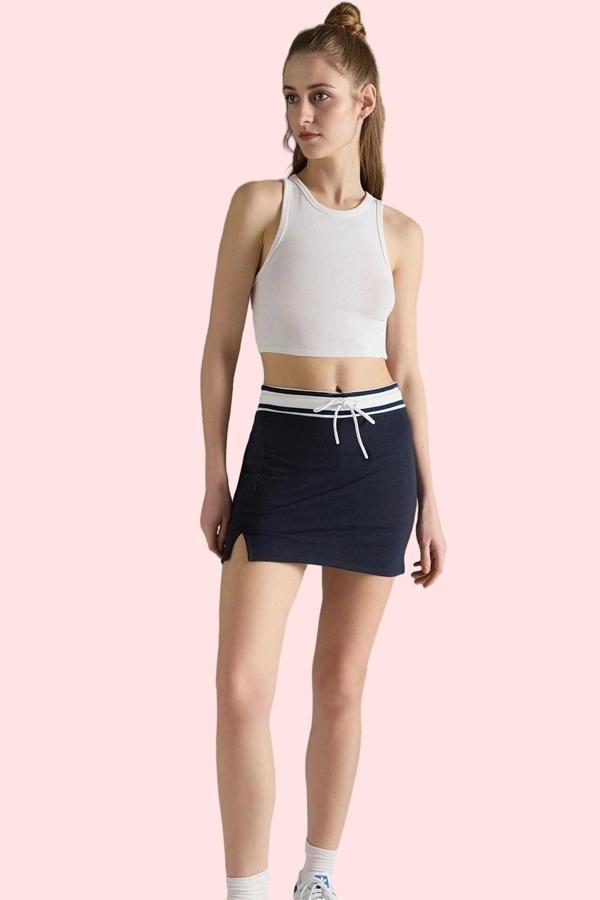 Kadın Beli Lastikli Mini Şort Etek Yazlık Casual Günlük Kombinler İçin Yaz Aylarının Vazgeçilmezi - Image 1