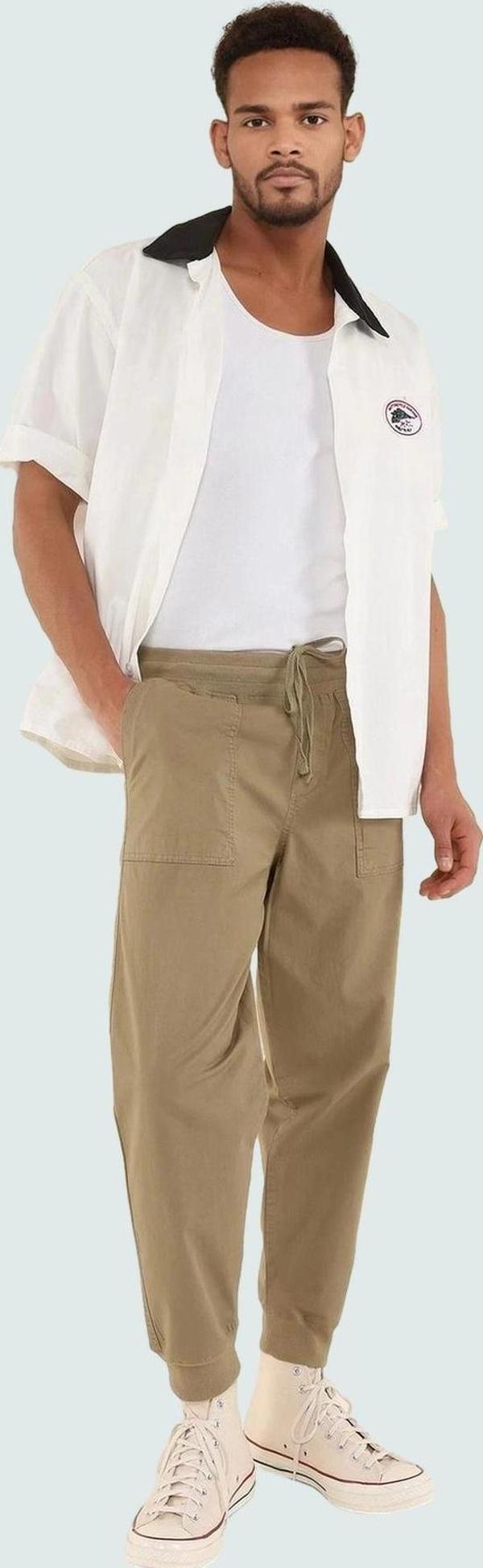 Erkek Rahat Jogger Pantolon Günlük Kullanım İçin Pamuk Gabardin Kumaş Yaz Aylarının Vazgeçilmezi - Image 1