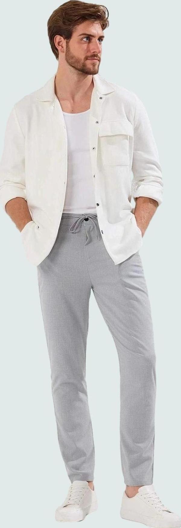 Erkek Dokuma Pantolon Boru Paça Slim Fit Günlük Kullanım İçin Hafta Sonu Dayanıklı Malzeme - Image 1