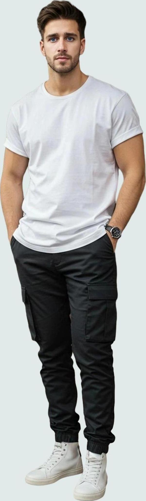 Erkek Uzun Boy Jogger Pantolon Rahat Kalıp Günlük Casual Tasarım Yaz Aylarının Vazgeçilmezi - Image 1