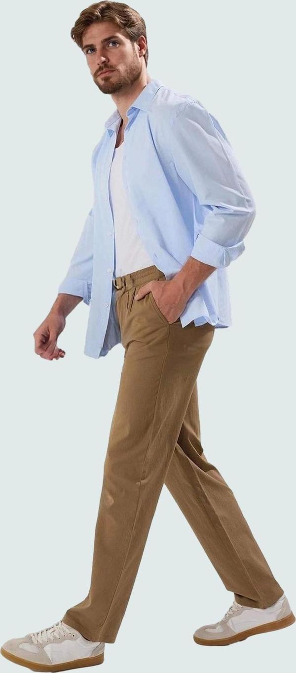 Erkek Casual Wide Leg Pantolon; Regular Boy Renk Nefes Alan Kumaş Yaz Aylarının Vazgeçilmezi - Image 1