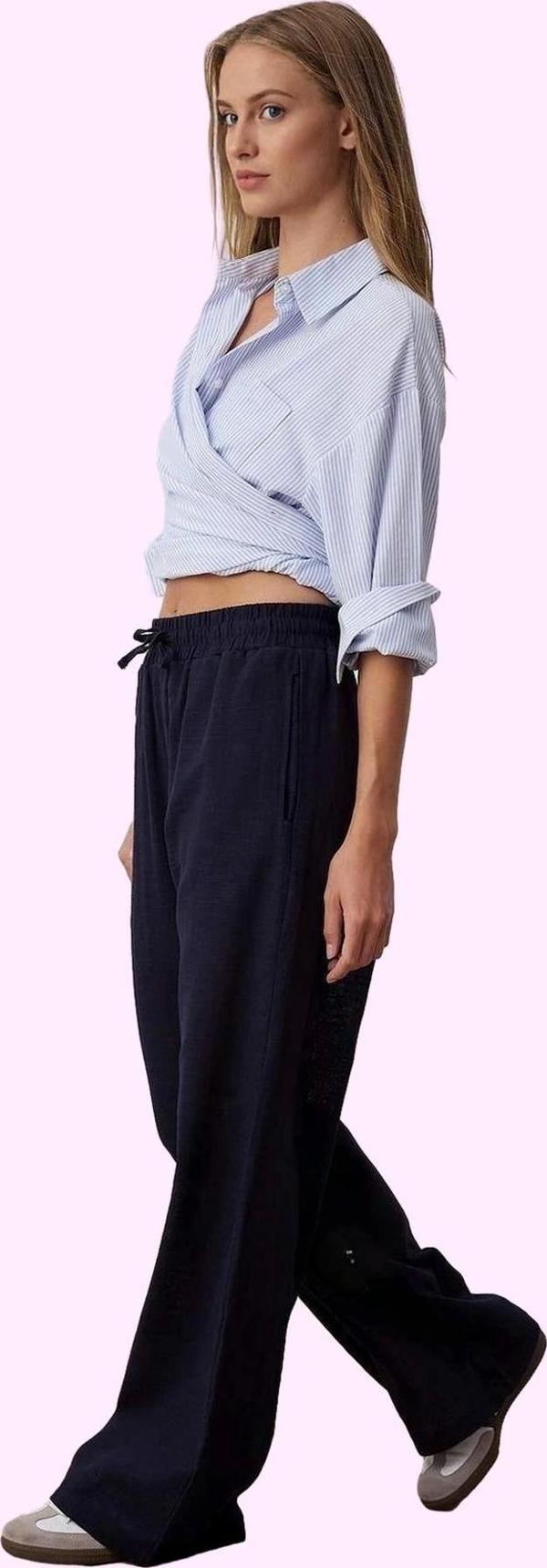 Kadın Yüksek Bel Wide Leg Şort Pamuk Rahat Kesim Günlük Hafta Sonu Yaz Aylarının Vazgeçilmezi - Image 1