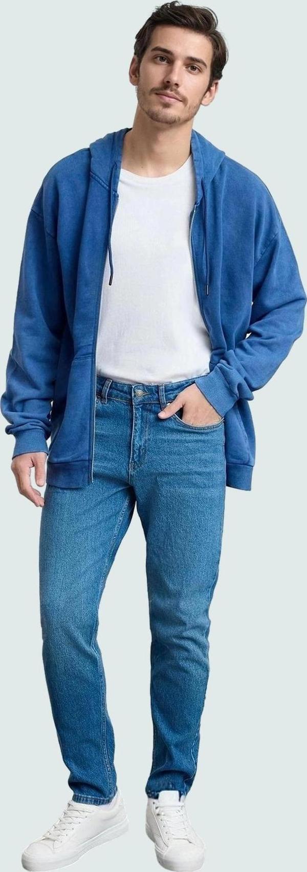 Erkek Kot Pantolon Boru Paça Denim Casual Günlük Stil Hafta Sonu Yaz Aylarının Vazgeçilmezi - Image 1