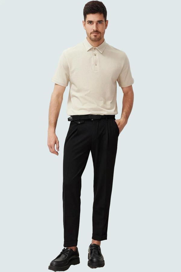 Erkek Regular Boy Bootcut Pantolon Polyester Rahat Günlük Stil Hafta Sonu Kaliteli Malzeme - Image 1