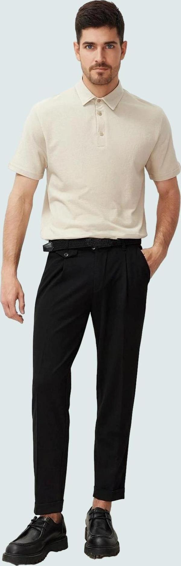 Erkek Regular Boy Bootcut Pantolon Polyester Rahat Günlük Stil Hafta Sonu Kaliteli Malzeme - Image 1