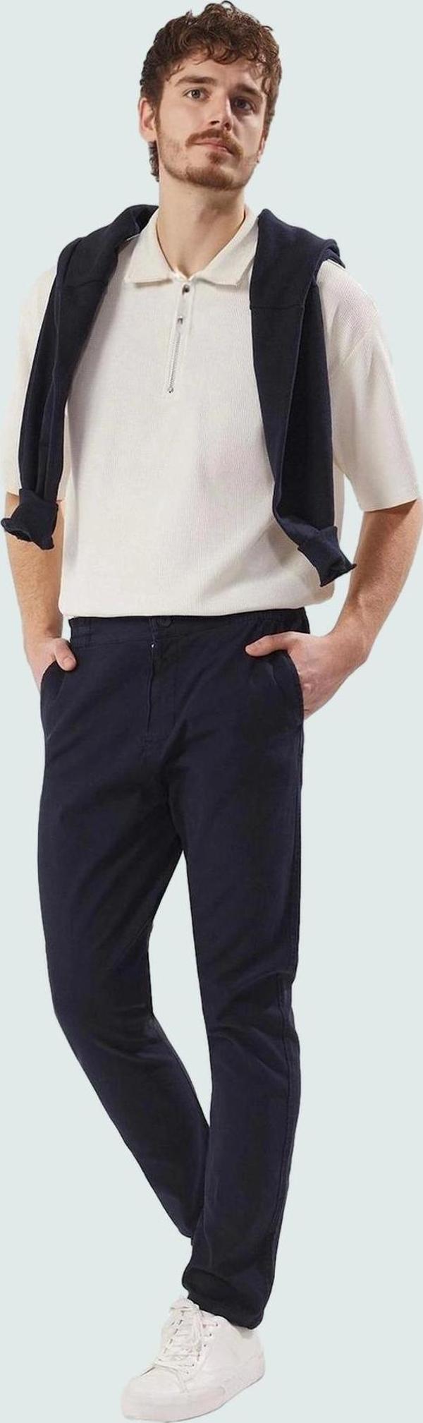 Erkek Pamuklu Dokulu Boru Paça Pantolon Rahatlık ve Şıklık Bir Arada Yaz Aylarının Vazgeçilmezi - Image 1