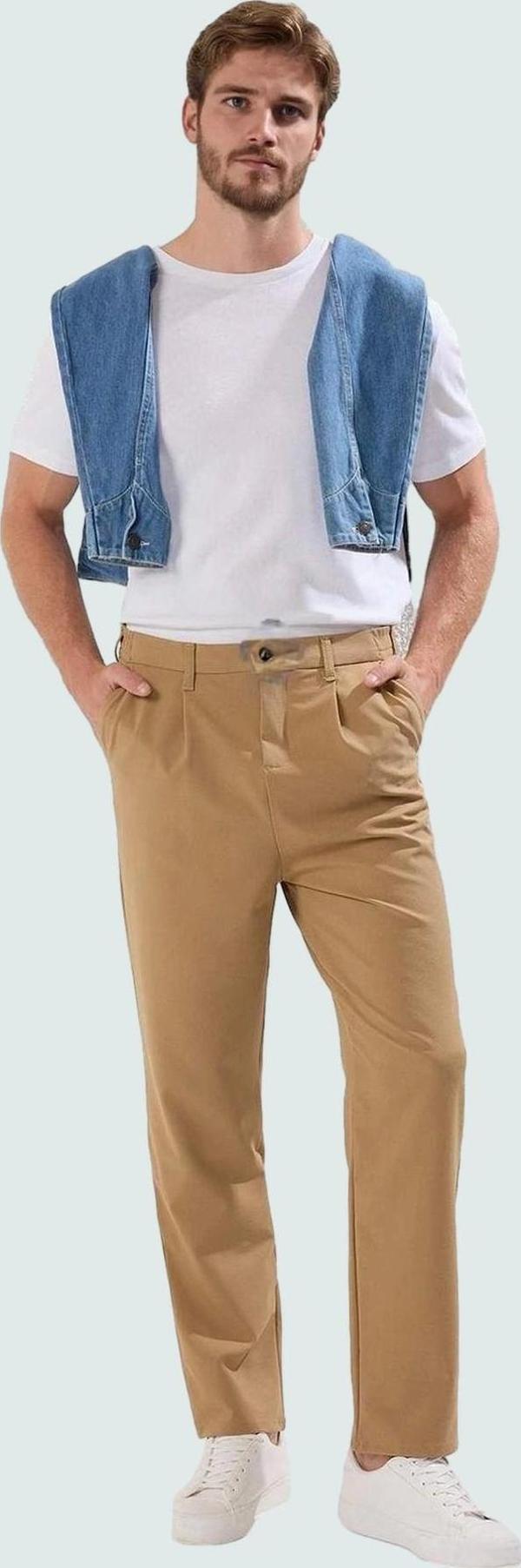 Erkek Casual Poliviskon Dokuma Pantolon Renk Geniş Paça Rahat Kalıp Yaz Aylarının Vazgeçilmezi - Image 1