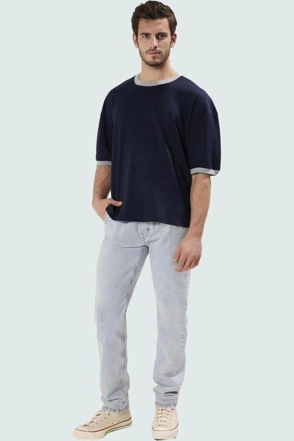 Erkek Pamuklu Denim Kot Pantolon Günlük Kullanım İçin Rahat ve Şık Yaz Aylarının Vazgeçilmezi - Image 1