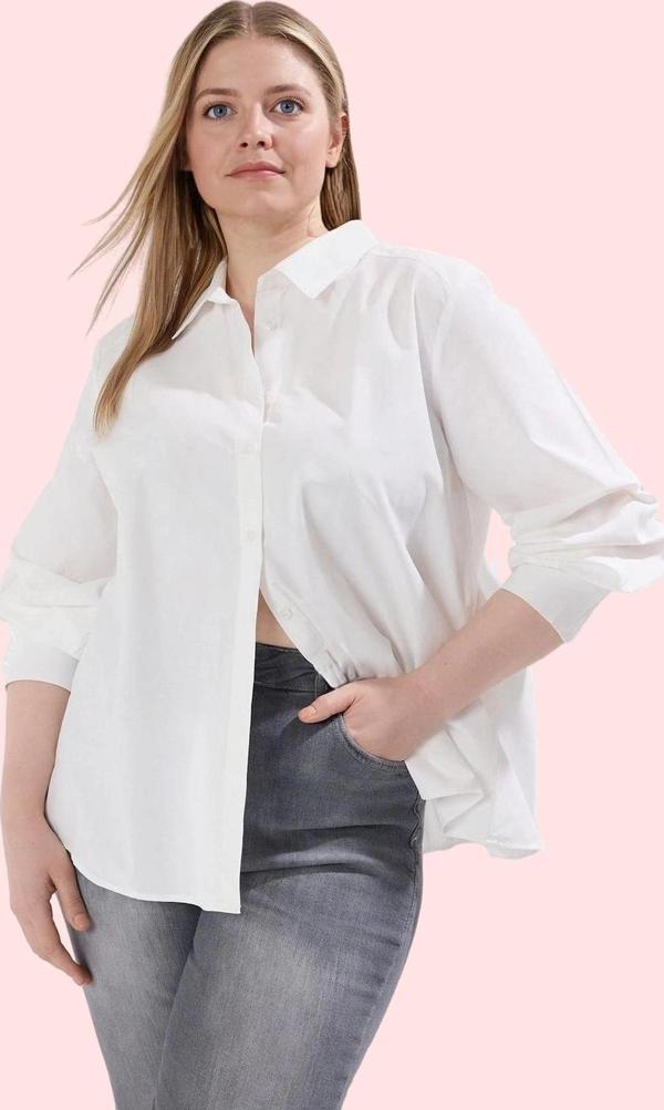 Kadın Büyük Beden Uzun Kollu Dokuma Gömlek Günlük Şıklığı Yakala Yaz Aylarının Vazgeçilmezi - Image 1