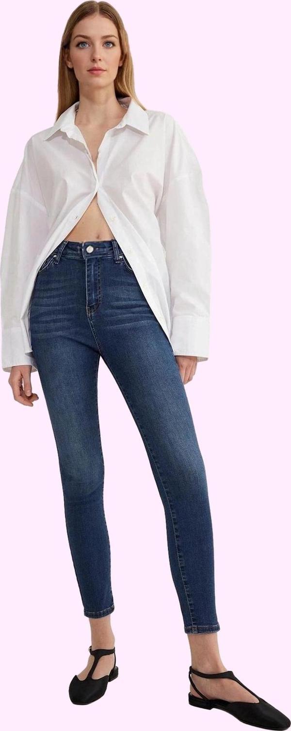 Kadın Skinny Jean Yüksek Bel Stretch Dokuma Günlük Ve İş Hayatı Yaz Aylarının Vazgeçilmezi - Image 1