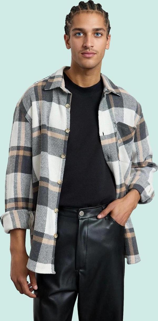 Kadın Unisex Kışlık Flanel Oduncu Gömlek Ekose Desen Regular Fit Yaz Aylarının Vazgeçilmezi - Image 1