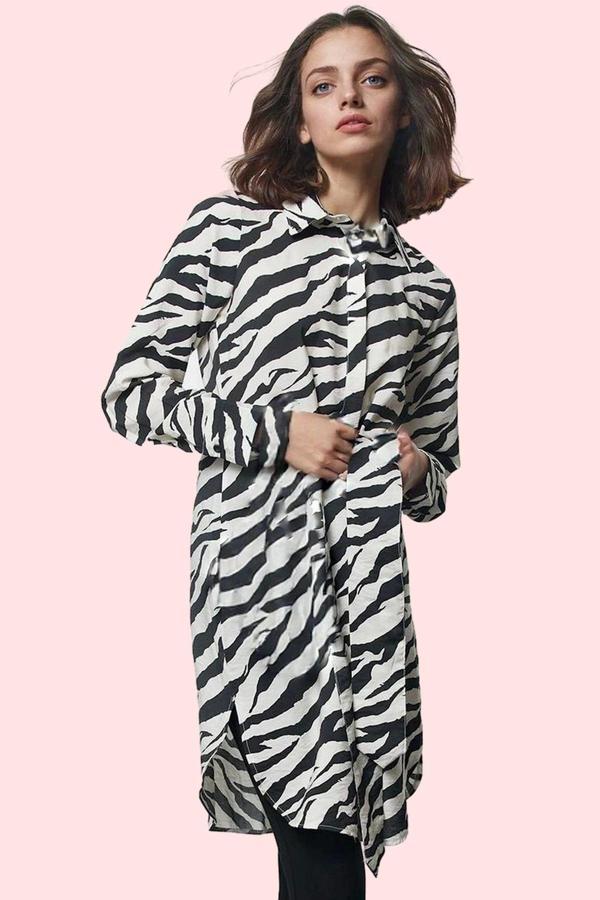 Kadın Çiçekli Desenli Gömlek Gofre Dokuma Relaxed Kalıp Yazlık Günlük Kullanım Özel Günler - Image 1