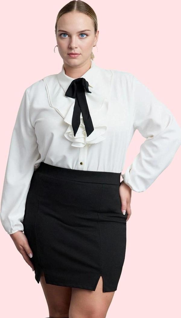 Kadın Düz Desenli Polyester Gömlek İş Ve Günlük Kombinler İçin Hafta Sonu Kaliteli Malzeme - Image 1